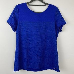 Calvin Klein, Blue short sleeve shirt, Size M.